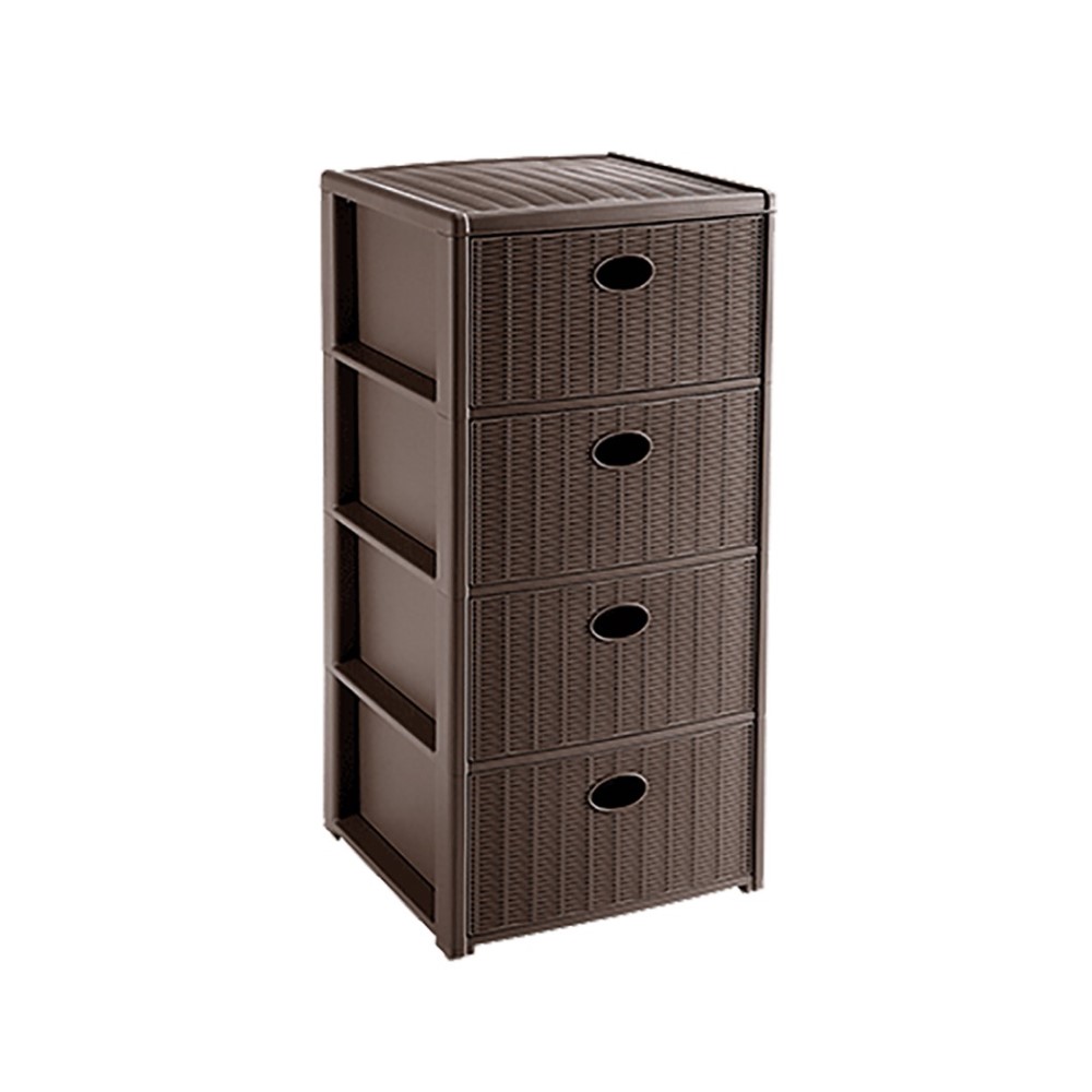 Stefanplast Elegance Drawers Unit, Dove Grey, 40 x 40 x 80 cm