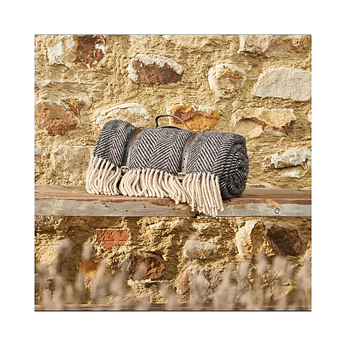 Rattan Direct Tweedmill Pure New Wool Picnic Rug in Orion Blue - Rattan Direct