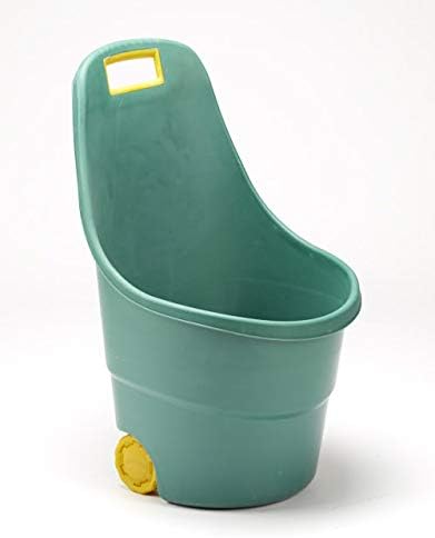 Biacchi Carriola carrello tonda multiuso in ABS con 2 ruote capacità 50Lt giardinaggio