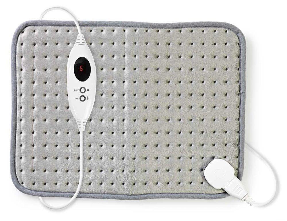 Nedis Electric Heat Pad For Back Stomach Hips Knees Legs Pain Relief With Led 6 Temperature Setting Auto Shut Off Washable 42 X 32