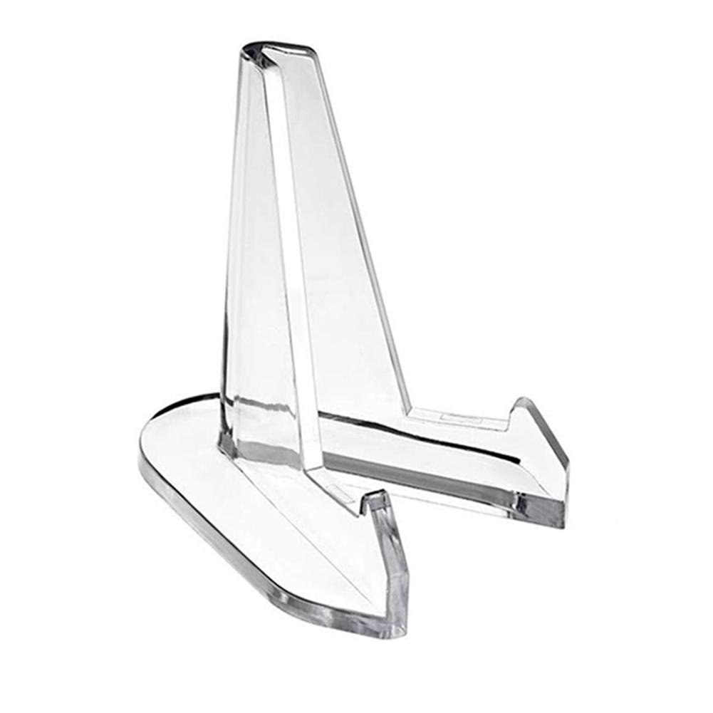TOMTOP JMS Acrylic Display Stand Clear Plastic Easels Stable Plates Stand Coins Holder
