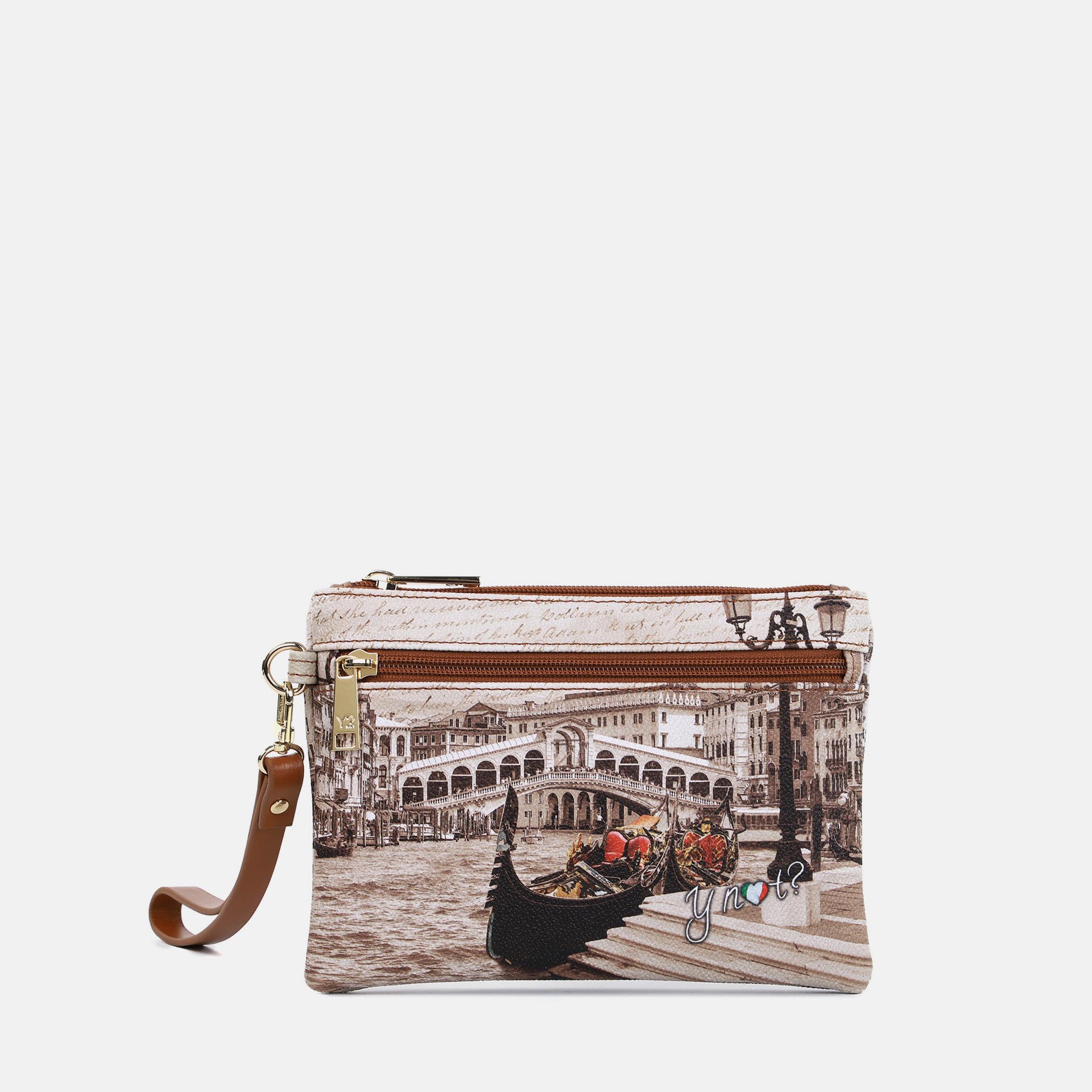 Ynot Ynot? Beauty Case Small Yes Bag Stampa Città Venice Postcard Borsa A Mano Da Donna