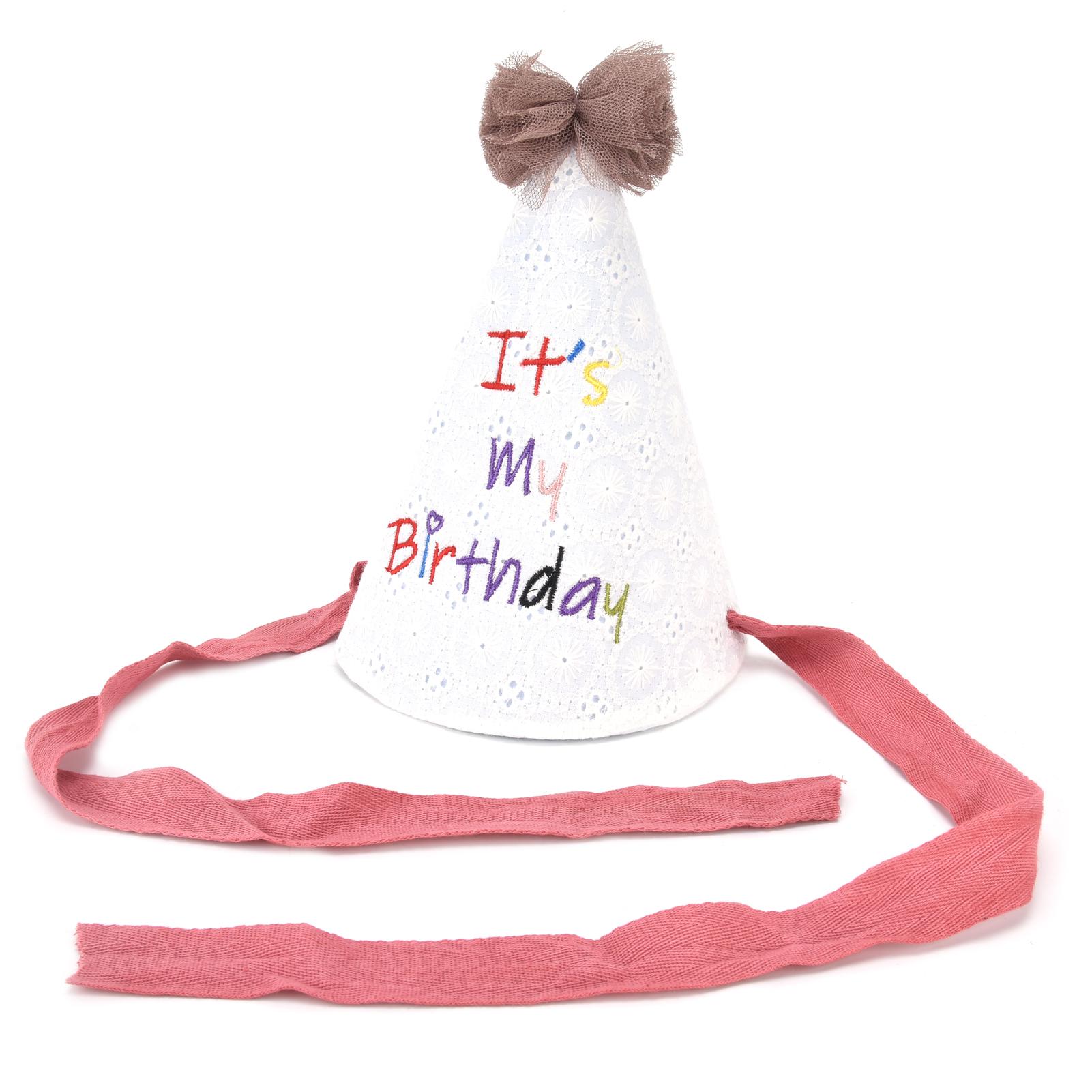 Neoglint Birthday Party Hat Fancy Dress Birthday Party Decoration Ornament Hat Costume AccessoryLight Coffee