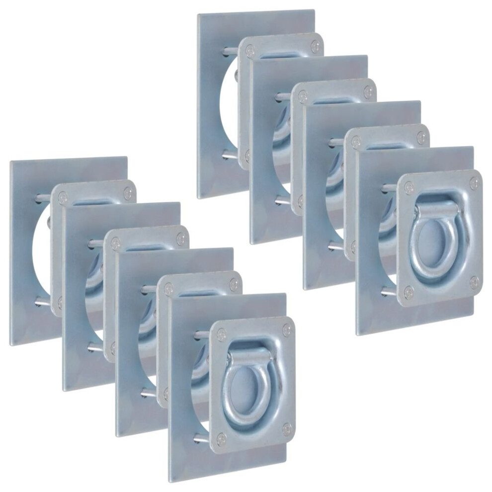 VidaXL Lashing Rings for Trailer 8 pcs Galvanised Steel 2000 kg