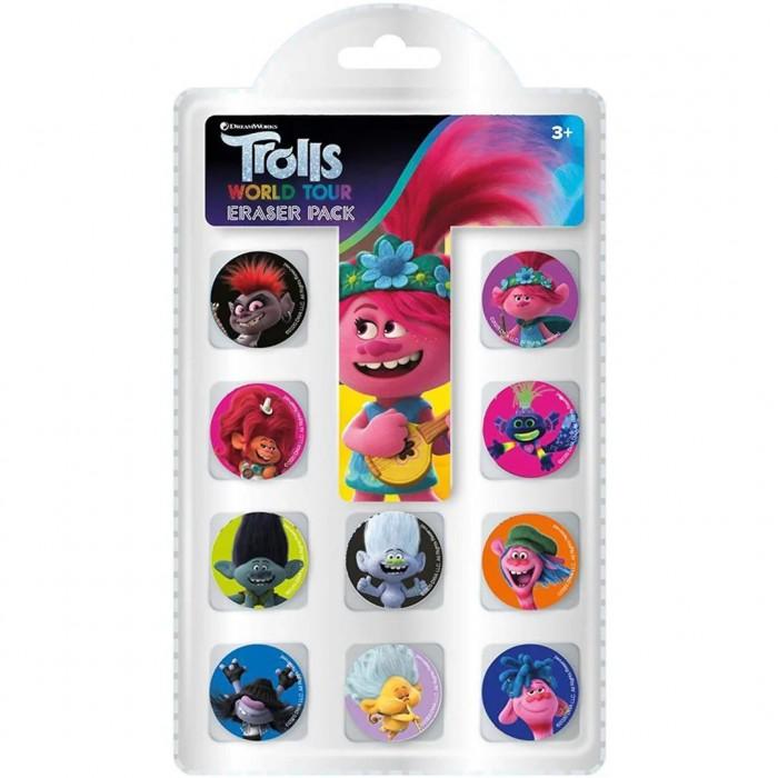 Trolls World Tour Erasers (Pack of 10) One Size black