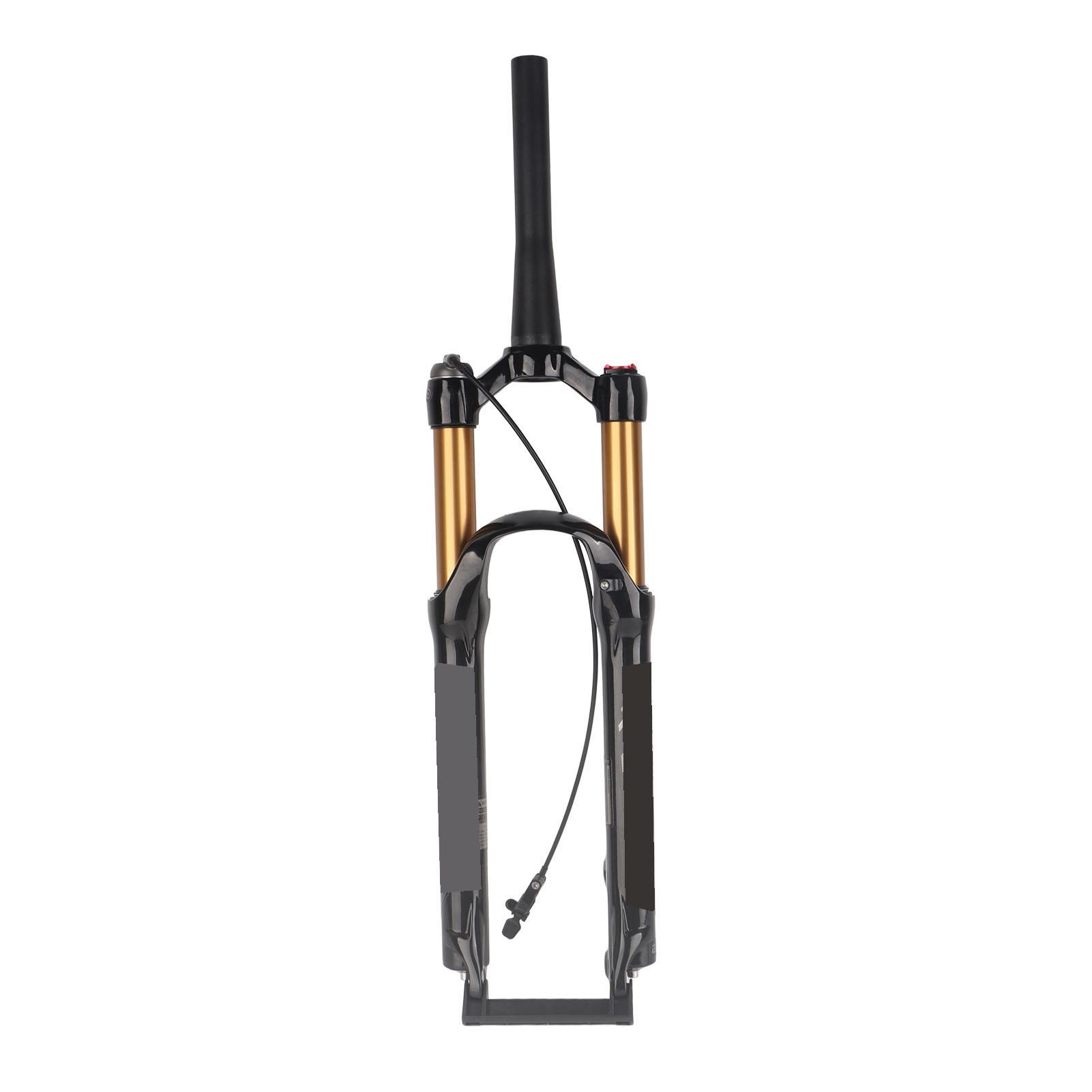 WEST BIKING Mountain Front Fork 26in Bicycle Shock Absorber Front Fork 26 Tapered Tube Remote Lockout Golden