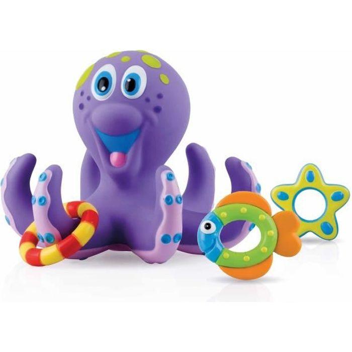 Nuby Jeu éducatif pour le bain - NUBY - Pieuvre flottante - Couleurs vives - A partir de 18 mois