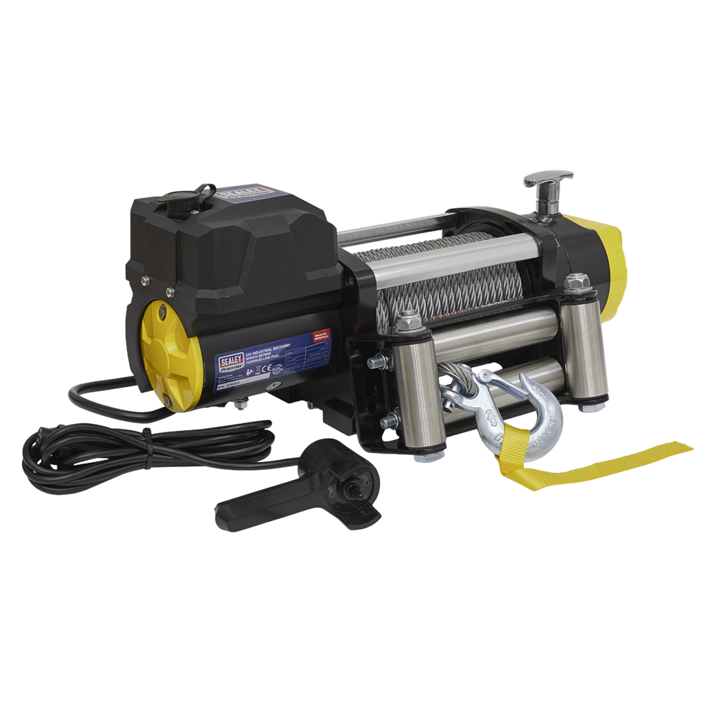 Sealey Recovery Winch 5675KG (12500LB) Line Pull 12V Industrial