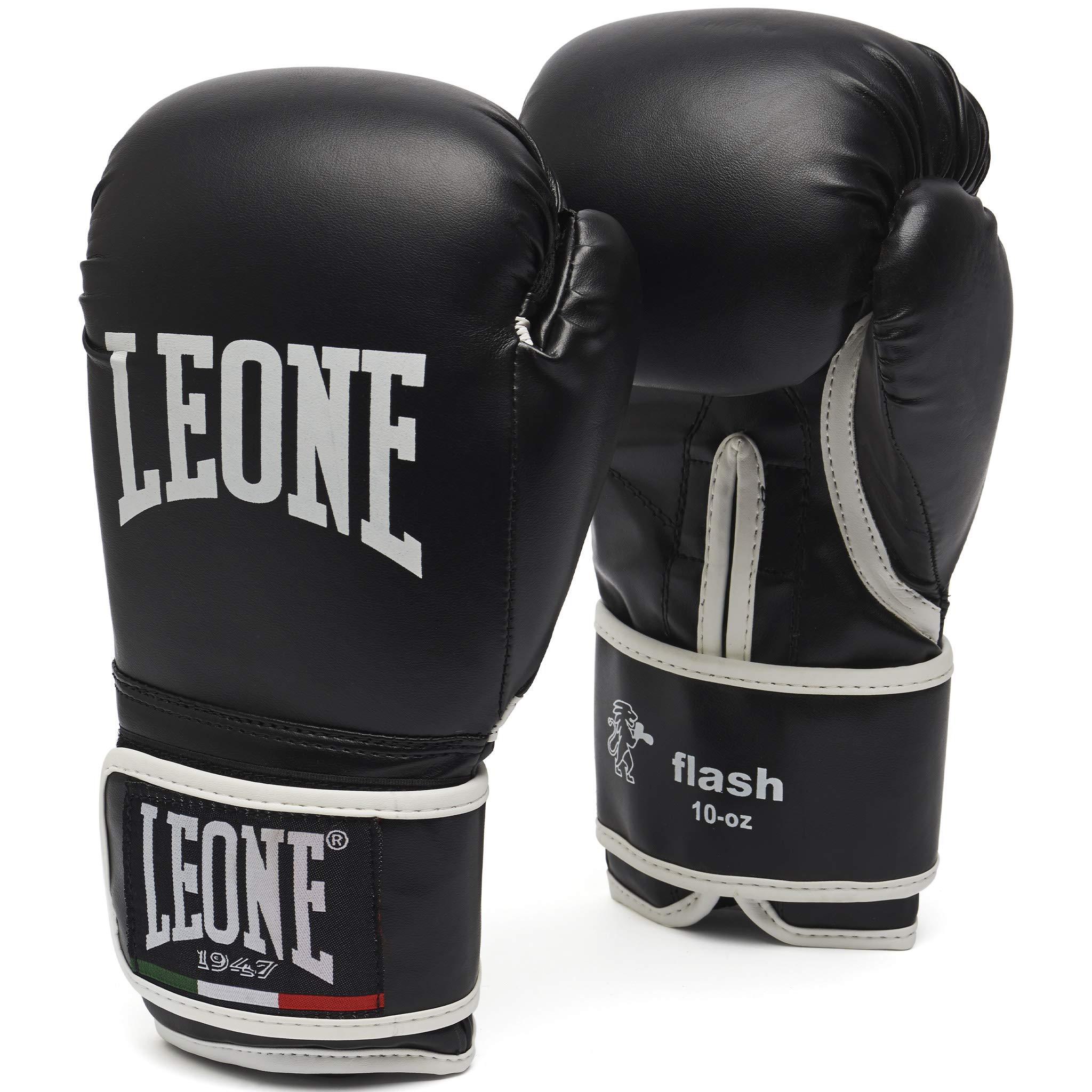Leone 1947 LEONE 1947 Boxing Martial Arts Practice Gloves Unisex Flex Synthetic Leather 16oz Black GN083 (Leone 1947) [FLASH] / [Genuine Product]
