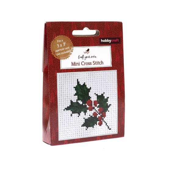 Hobbycraft Holly Mini Cross Stitch Kit