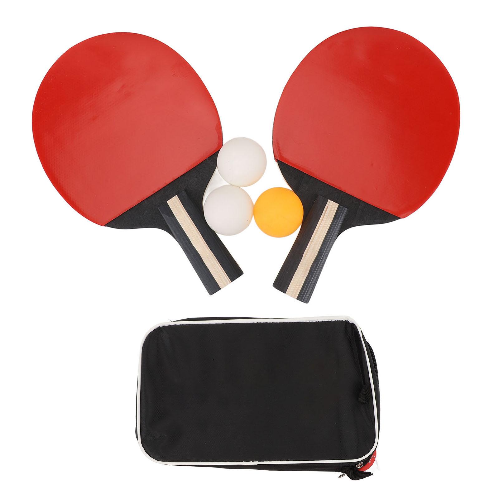 Vestidos Table Tennis Paddle Set Professional 2 Table Tennis Rackets 3 Balls Penhold Table Tennis Racket Set