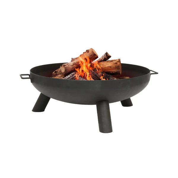 Hammer And Tongs Round Iron Fire Pit - 68cm - Black - Black
