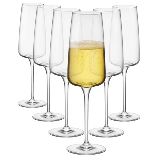 Bormioli Rocco 240ml Nexo Glass Champagne Flutes - Pack of 6