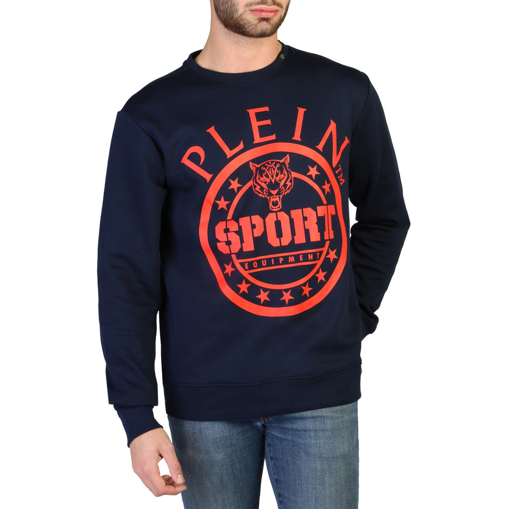 Plein Sport Fips208 Blue Mens Sweatshirts - Size Small