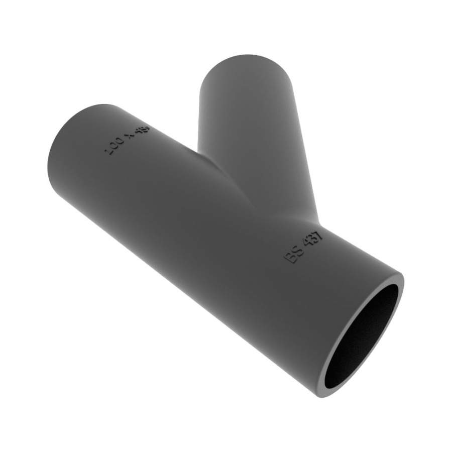 Timesaver Cast Iron Drain Pipe 45 Degree Branch - 150mm x 100mm 191251