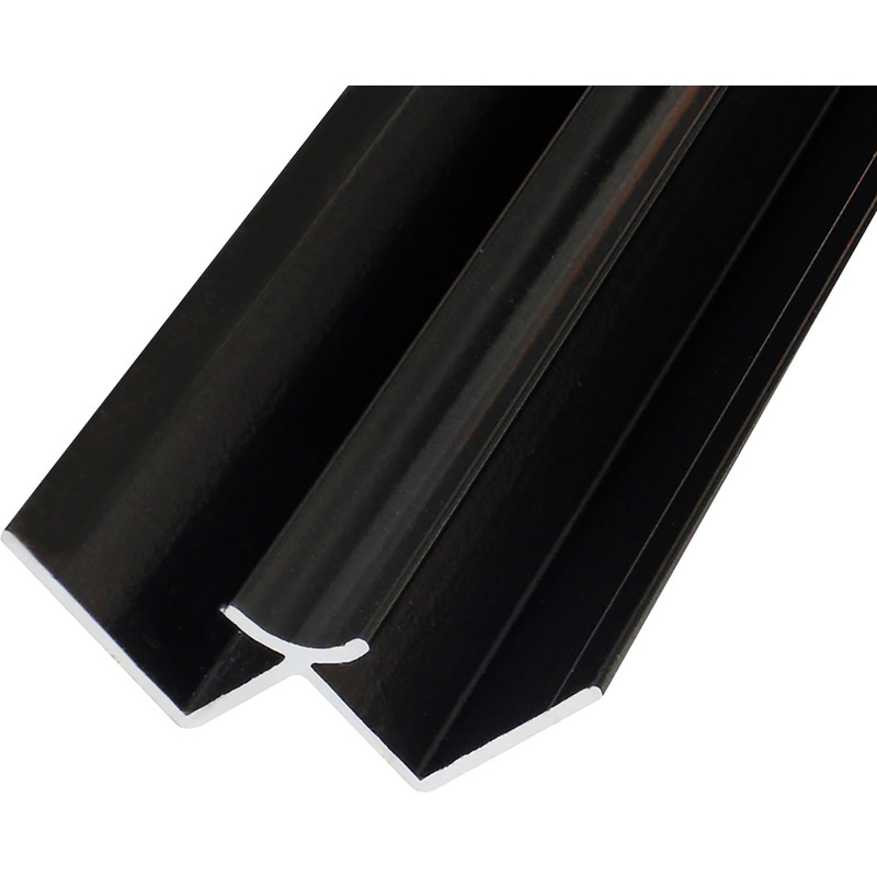 Mermaid Laminate Shower Wall Panel Trims Internal Corner in Black