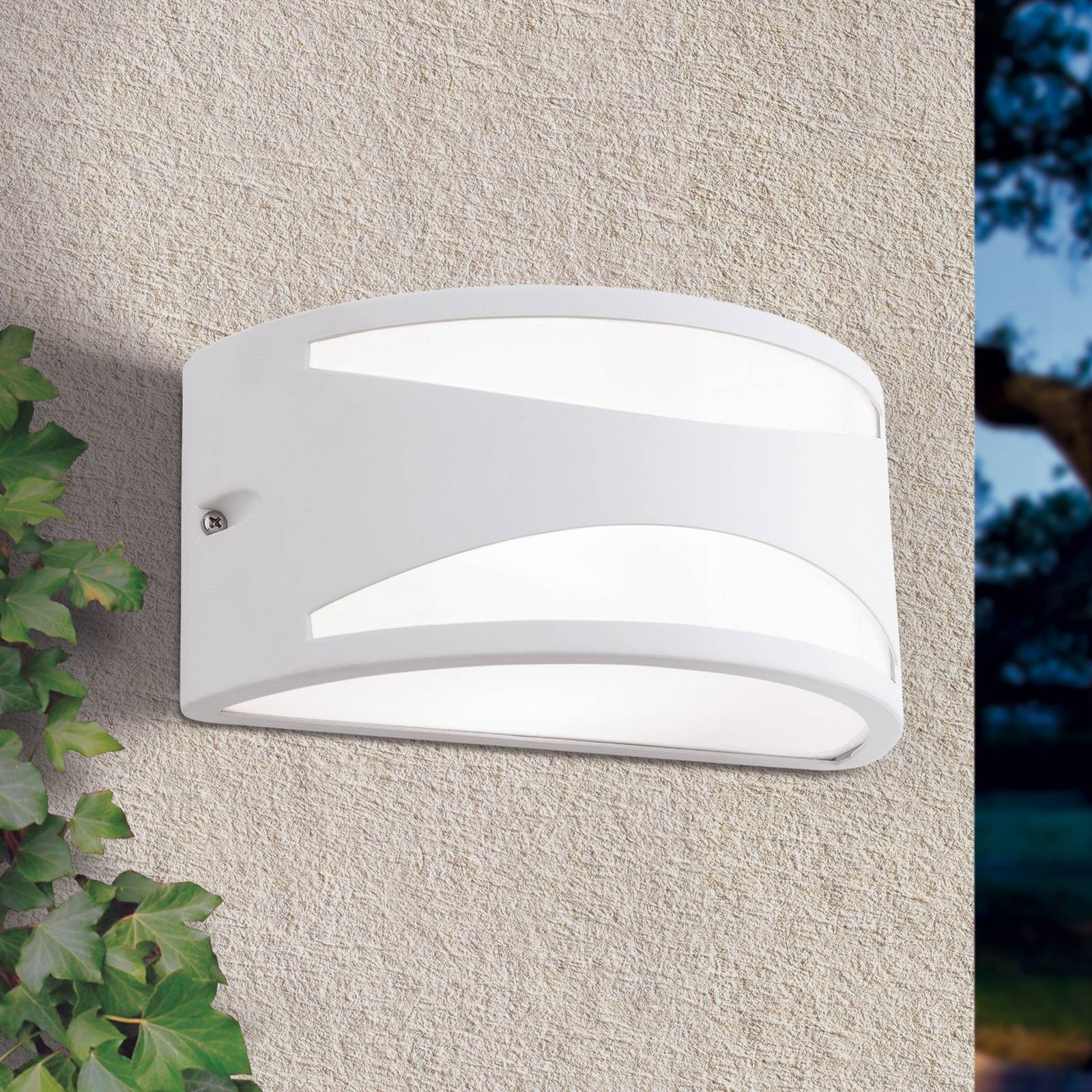 Orion Shell outdoor wall light, white