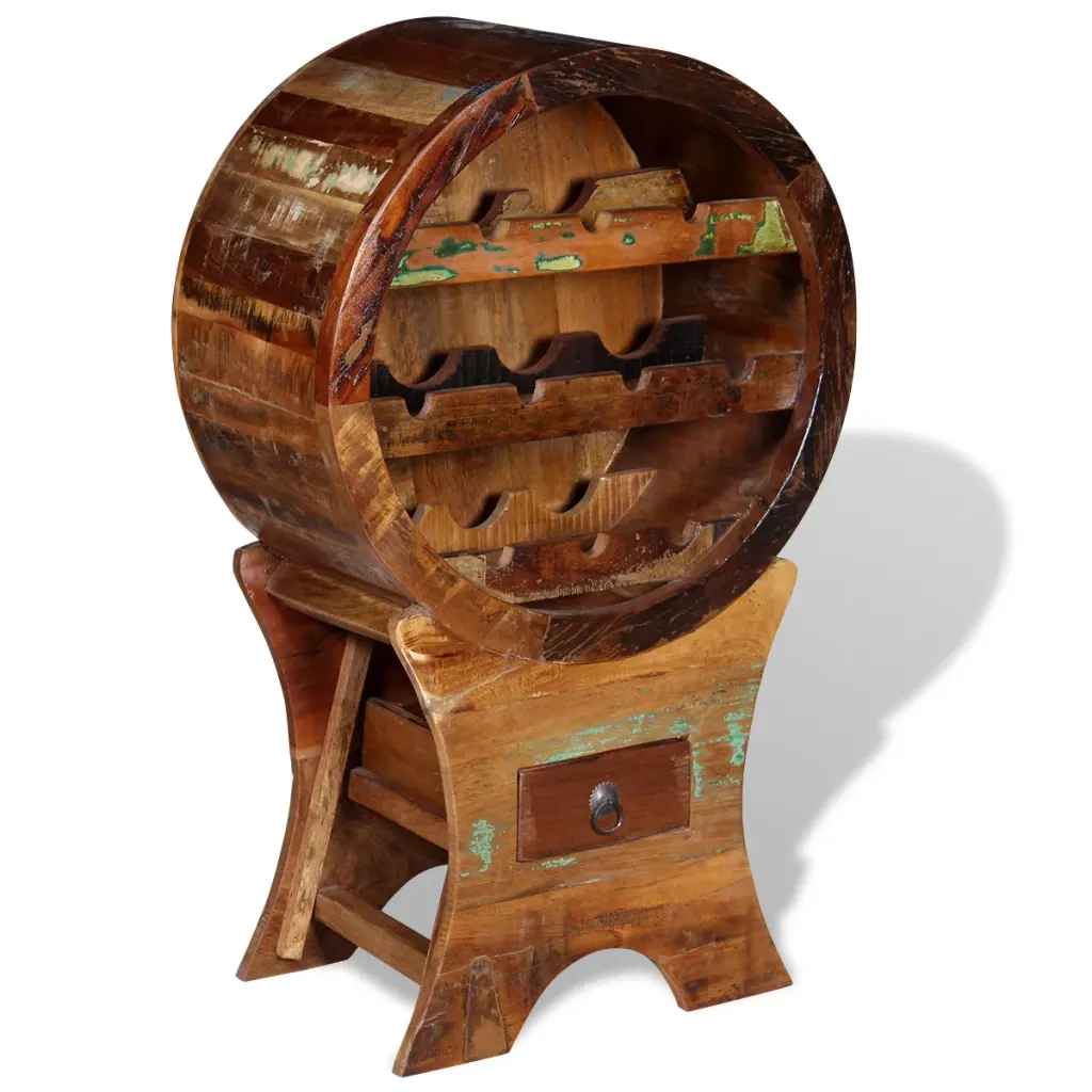 VidaXL Wine Rack for 10 Bottles Solid Reclaimed Wood