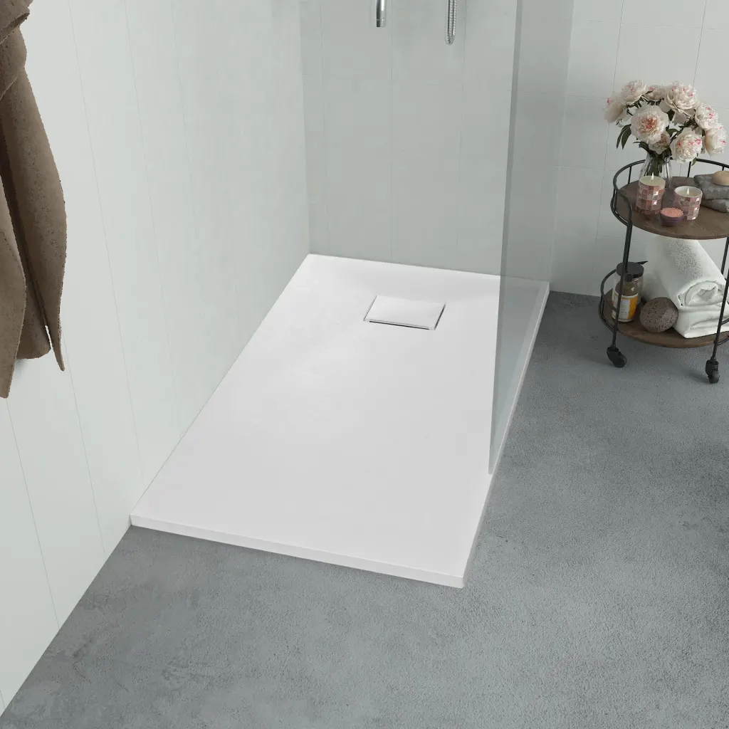 VidaXL Shower Base Tray SMC White 120x70 cm