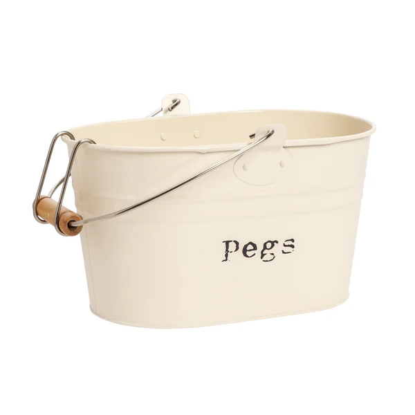 Harbour Housewares Laundry Metal Bucket brown