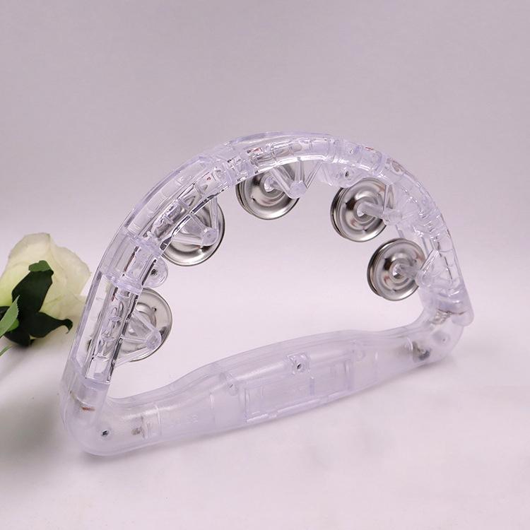 COSYHOME 2PCS LED Musical Tambourine Flashing Tambourines Hand Percussion Instrument