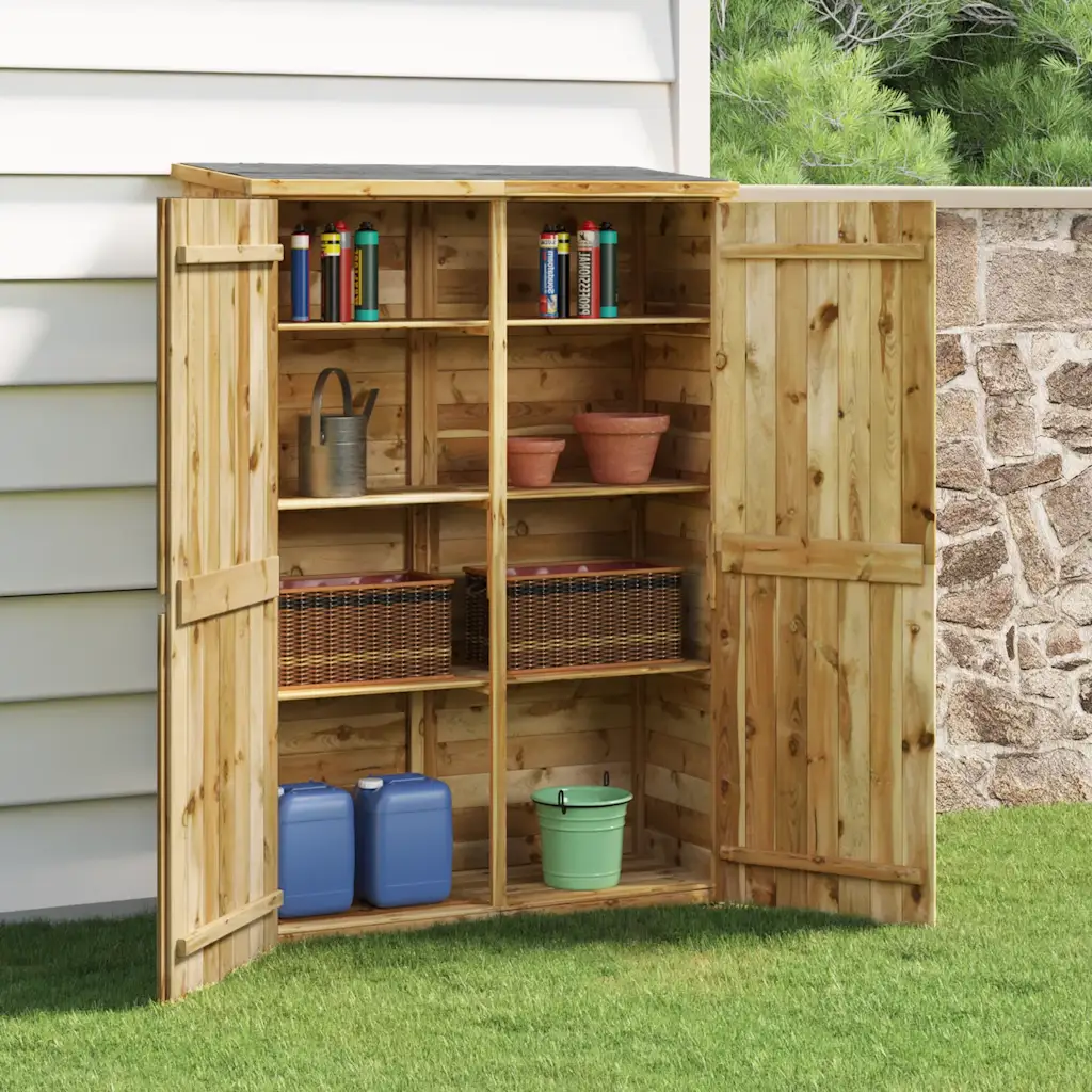 VidaXL Garden Tool Shed 123x50x171 cm Impregnated Solid Wood Pine