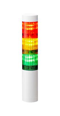 Patlite LR4 Series Coloured Signal Tower, 3 Lights, 24 V dc, Direct Mount