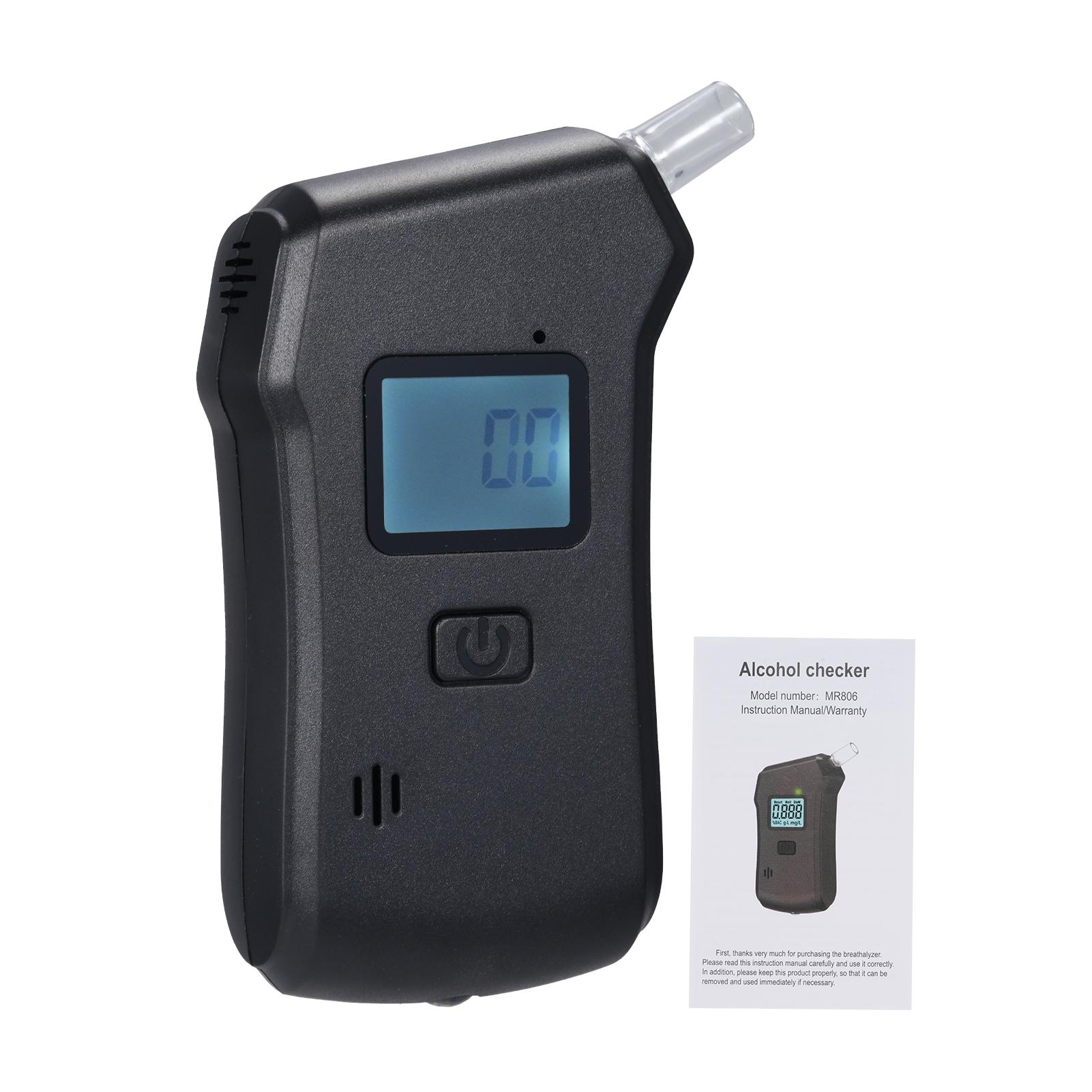 Vestidos Breathalyzer Portable Alcohol Tester with LCD Display LED Emergency Light for for Home Business