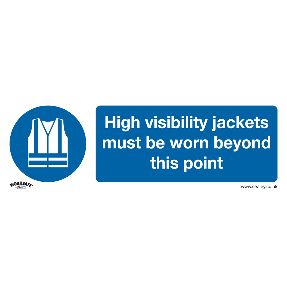  Rigid Plastic High Visibility Jackets Sign 300mm 100mm Standard