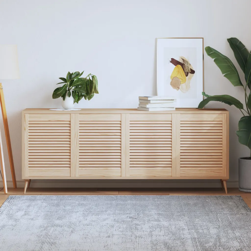 VidaXL Louvred Doors 4 pcs Solid Pine Wood 61.5x49.4cm