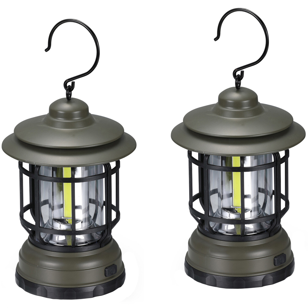 Illuminate Grey Camping Lanterns 2 Pack