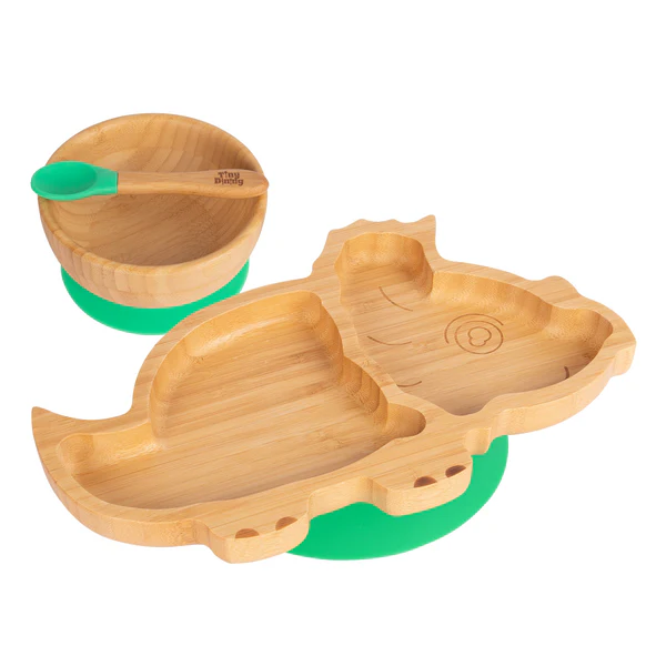 Tiny Dining - Children's Bamboo Suction Dinosaur Dinner Set