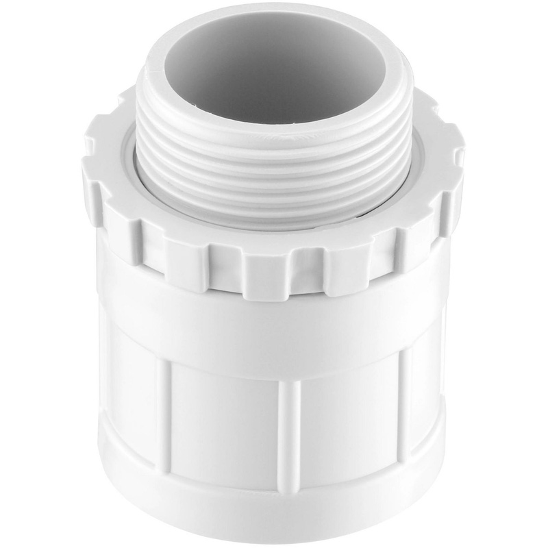 D-Line Speedway PVC Conduit Male Adaptor 25mm in White