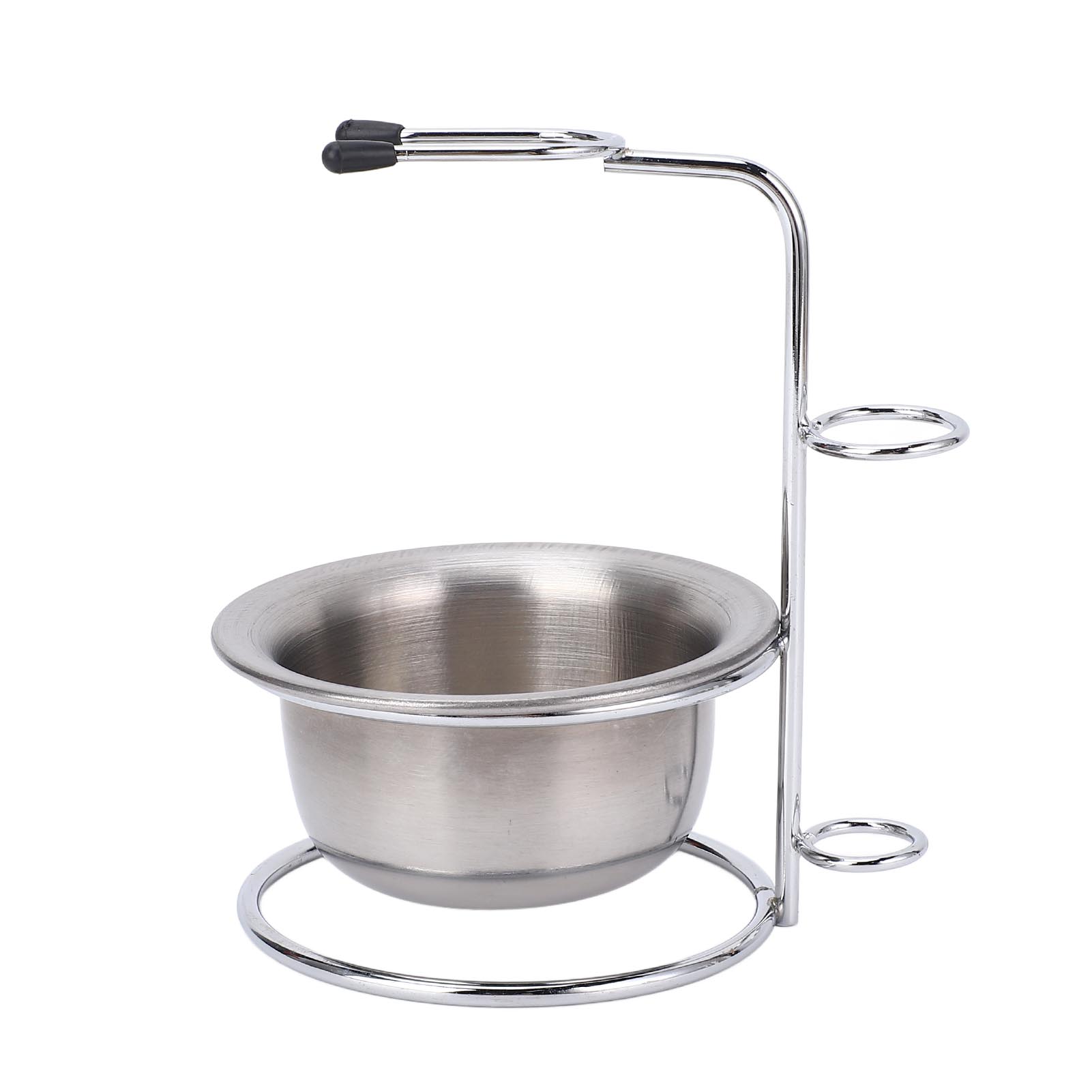 Koogeelife Shaving Stand Bowl Set Metal Shaving Brush Holder Stainless Steel Shaving Soap Stand Bowl