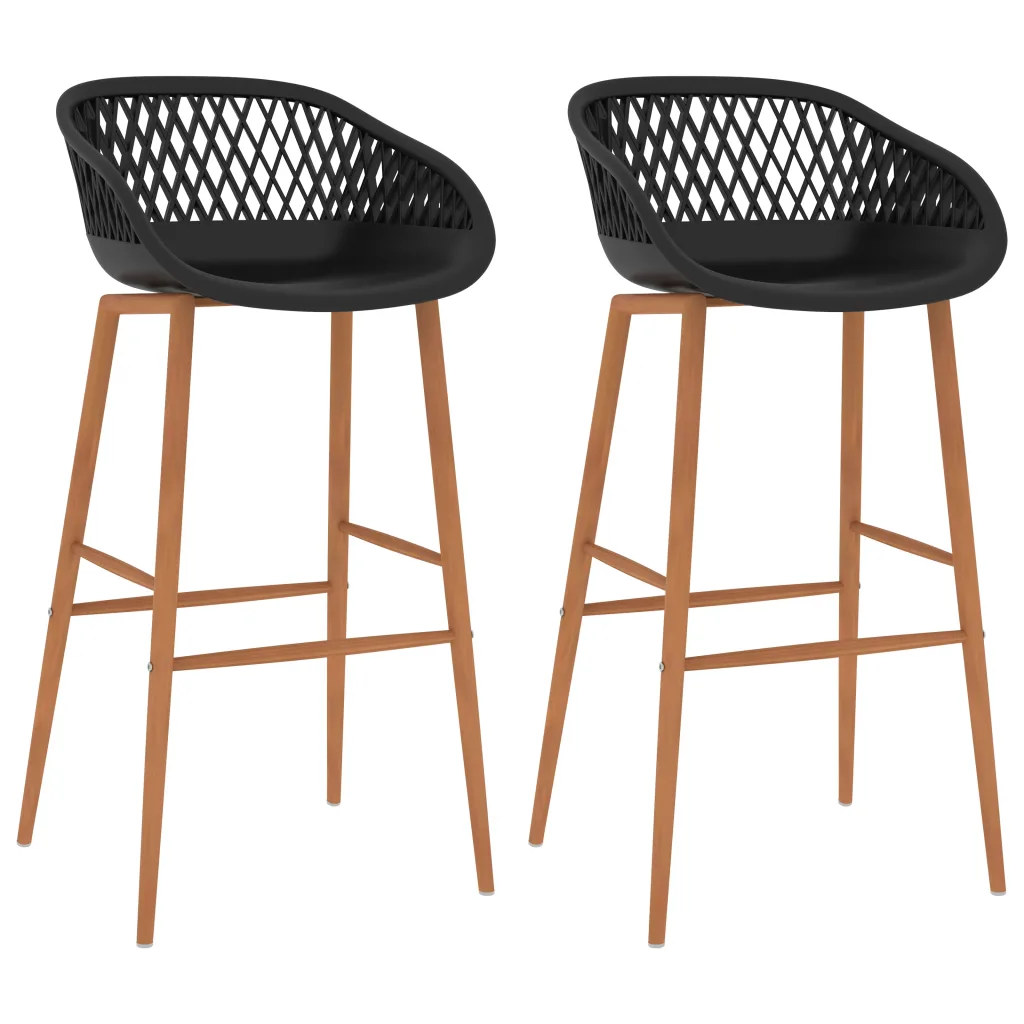 VidaXL Bar Chairs 2 pcs Black