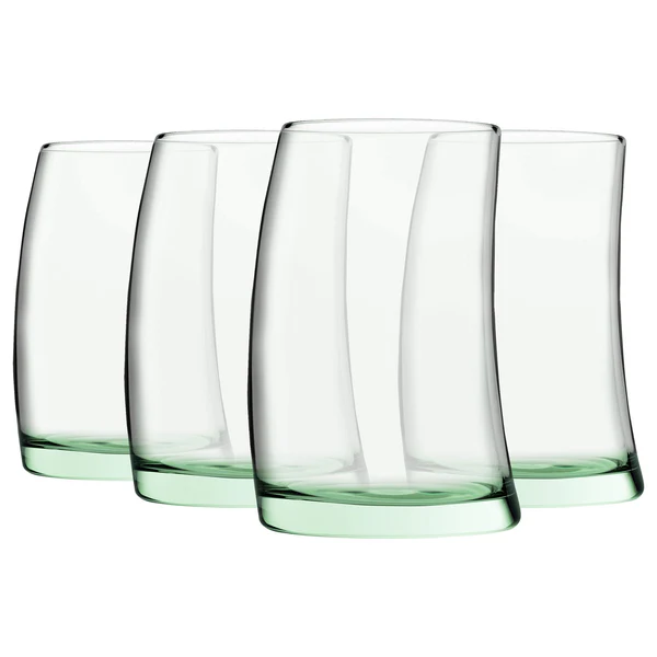 Pasabahce 275ml Aware Penguen Recycled Glass Tumblers - Green - Pack of Four