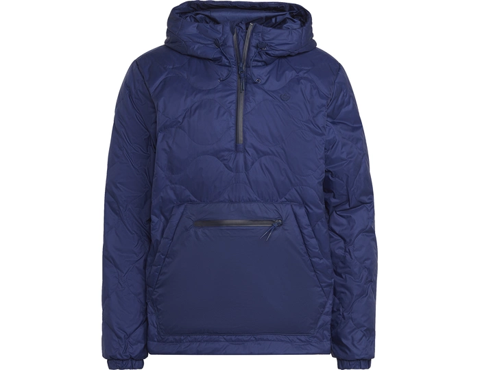 Adidas Originals Down Quilted Half-zip Padded Jacket, Blue, Size L, Men|L