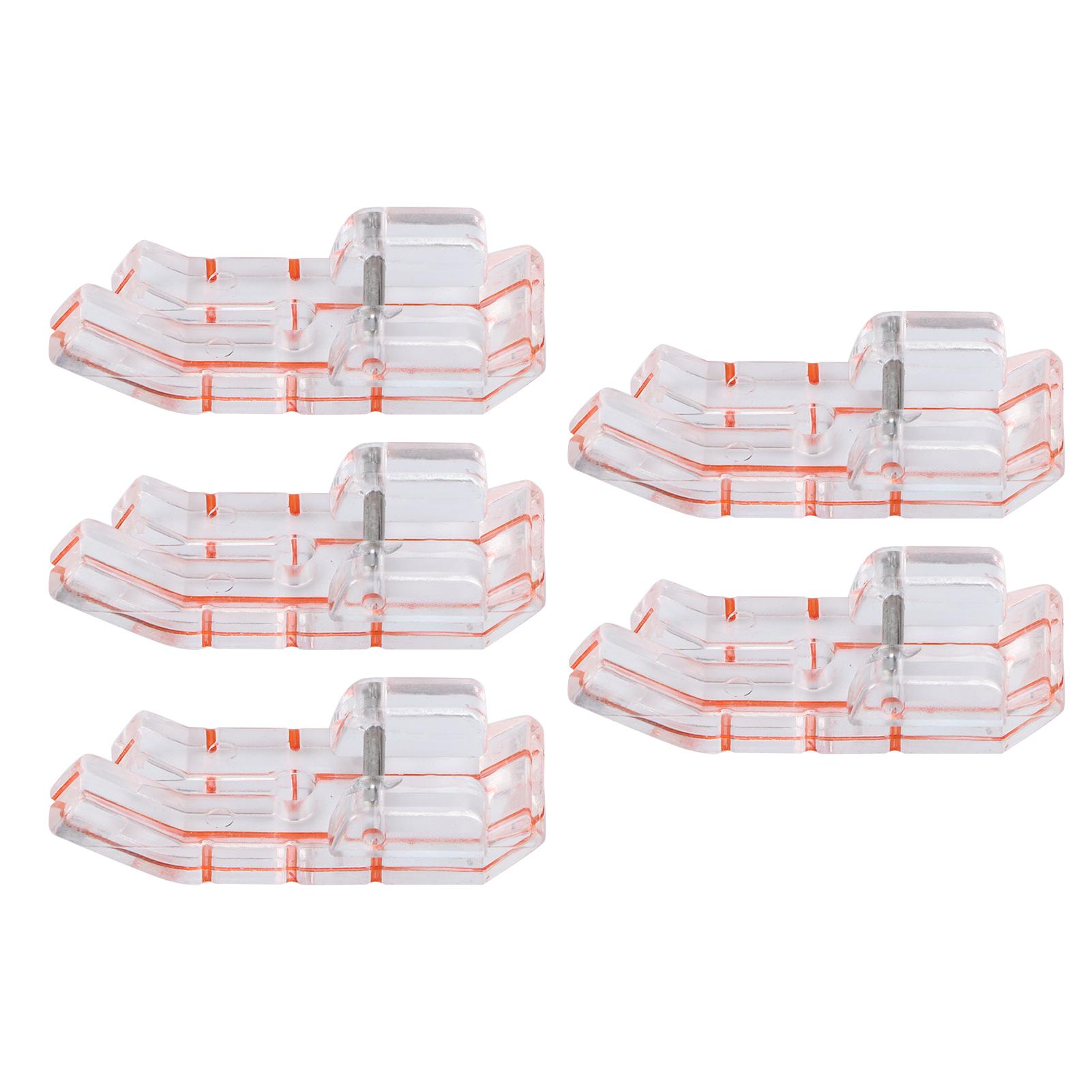 GoolRC 5Pcs Parallel Stitch Presser Foot Plastic Clear Household Sewing Machines Accessories