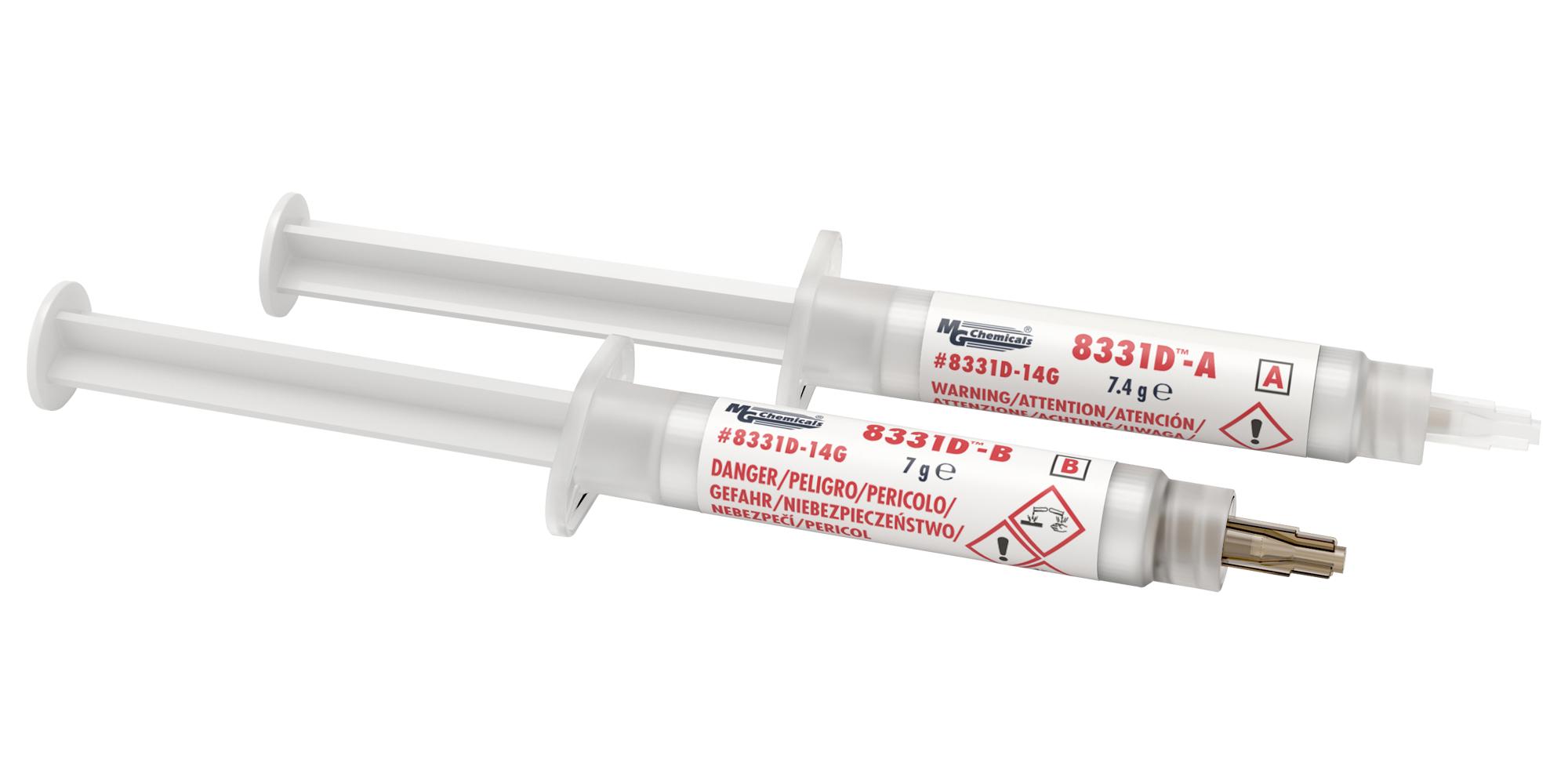 MG Chemicals Silver Conductive Gel Syringe Super Glue for use with Cold-Soldering, Conductive Connections, EMI/RFI