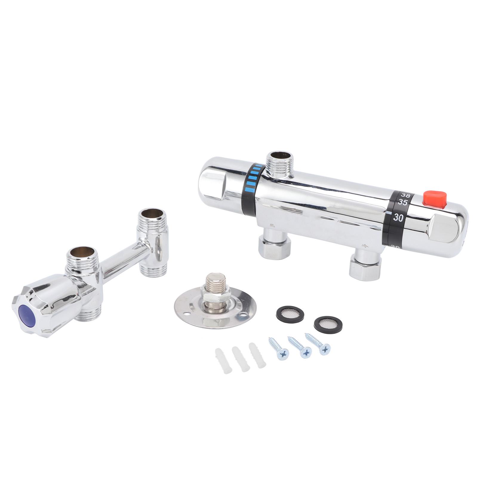 Koogeelife Thermostatic Mixing Valve DN15 Constant Temp Temperature Control Mixer Valve for Shower