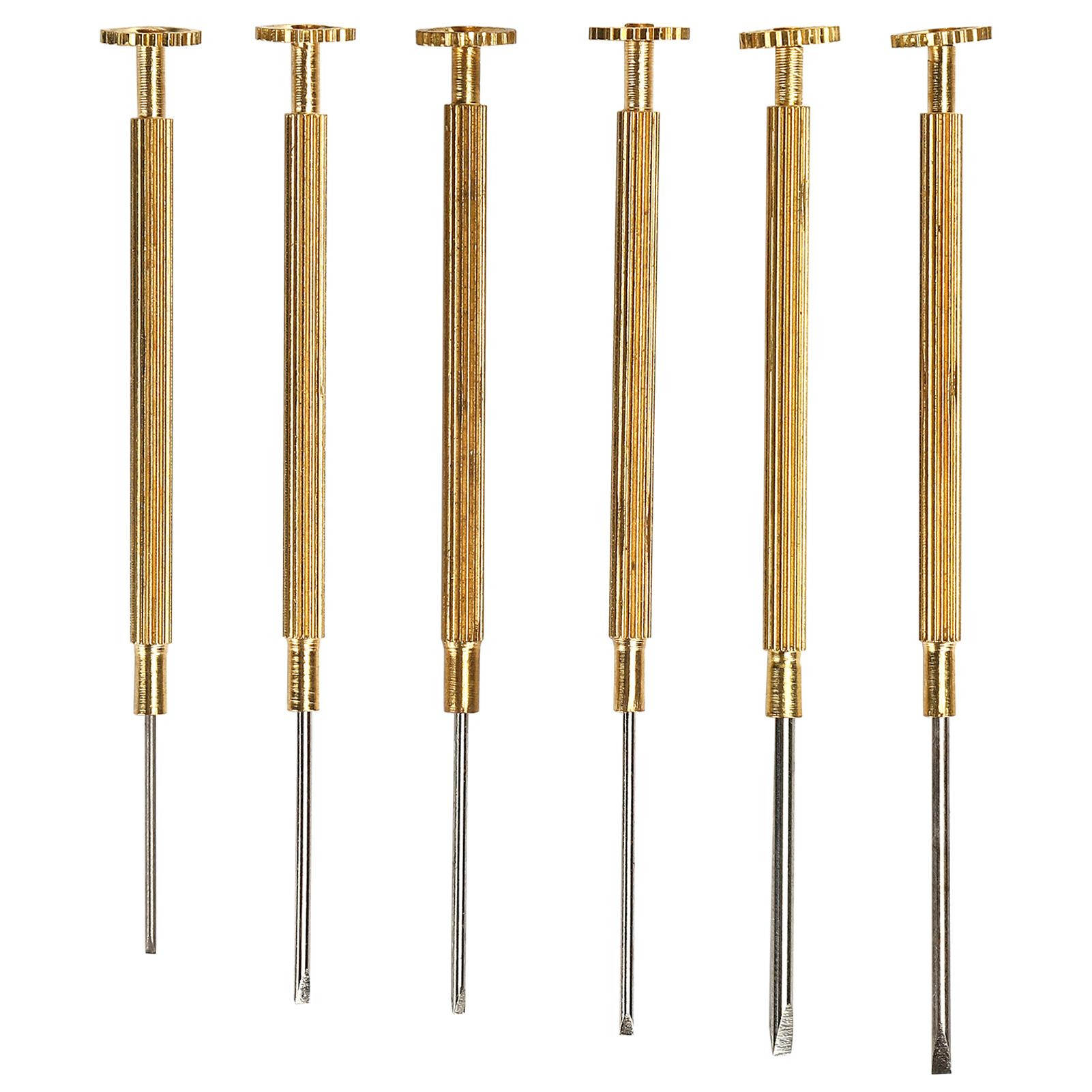 Automobile And Motorcycle Supplies 6pcs Slot Watch Screwdrivers Set Copper Watch Glasses Computer Repairing Screwdrivers