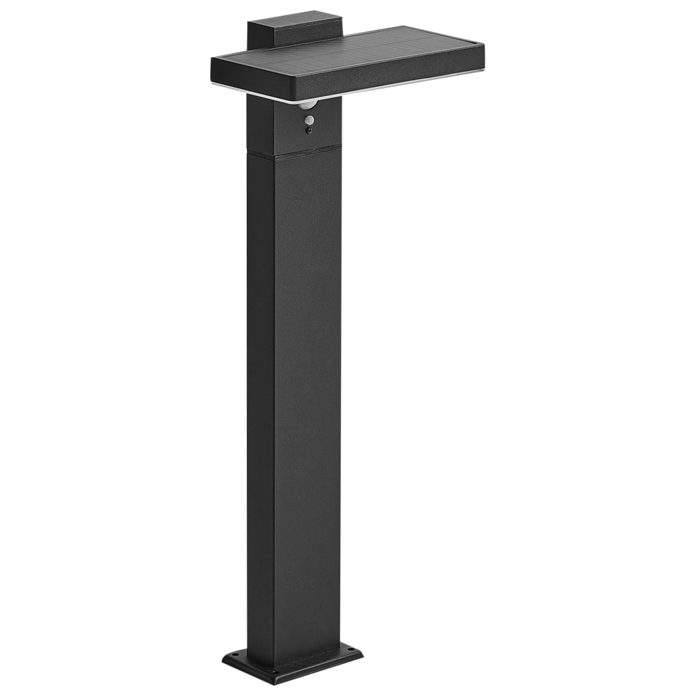 Beliani Solar Outdoor Led Bollard Lamp Black Poplar