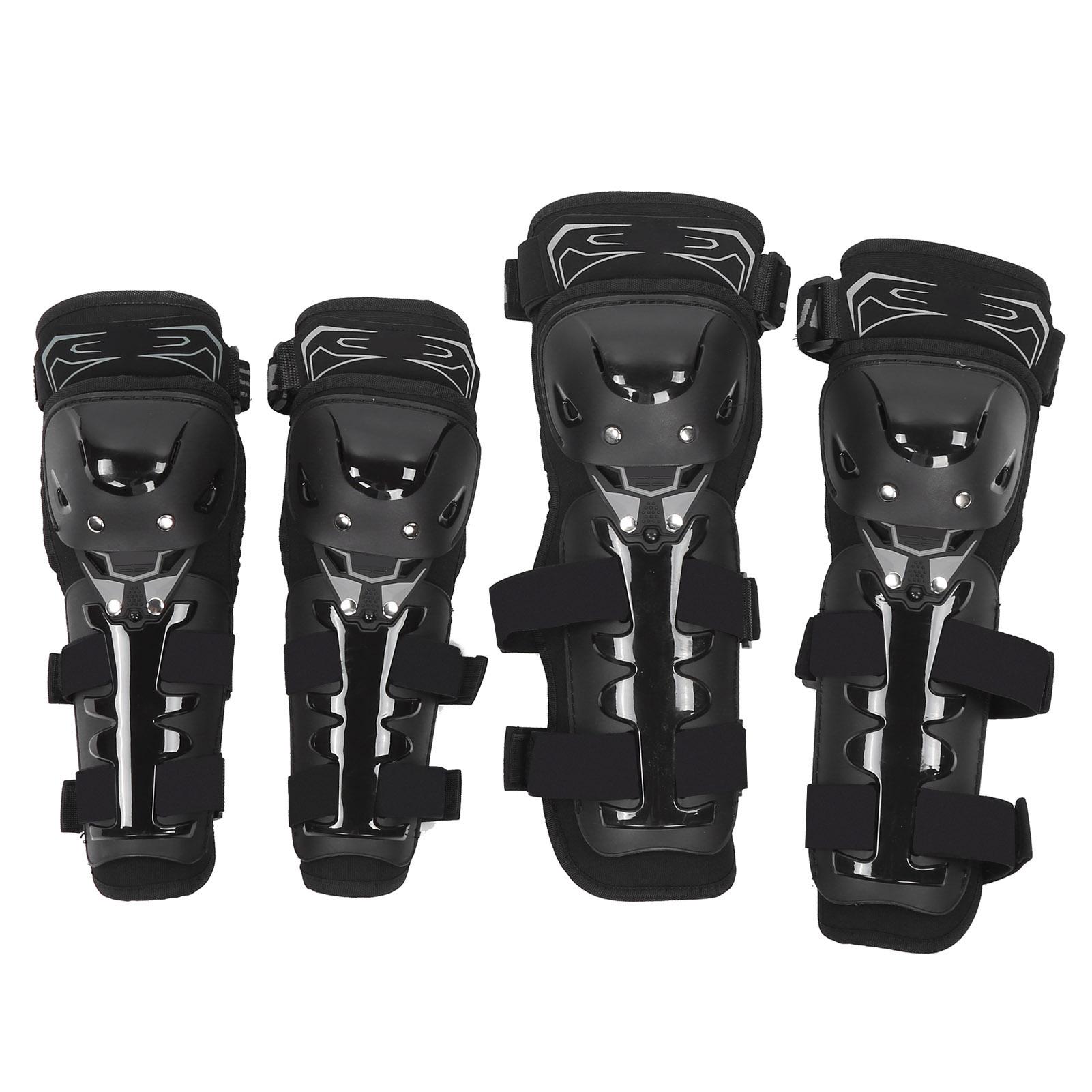 Fishine 4Pcs Reflective Motorcycle Knee Elbow Guard Kit AntiFall Keep Warm Protective Pads