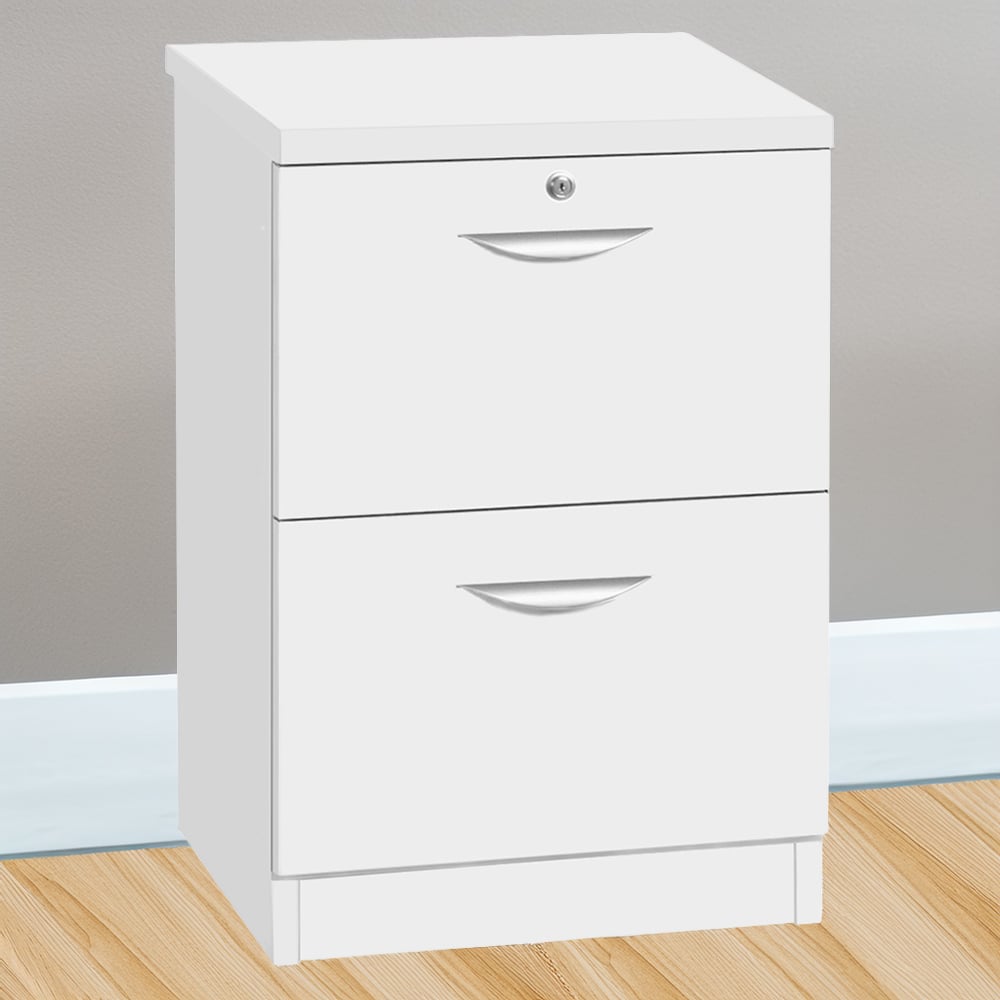 R White Cabinets White 2 Drawer Filing Cabinet