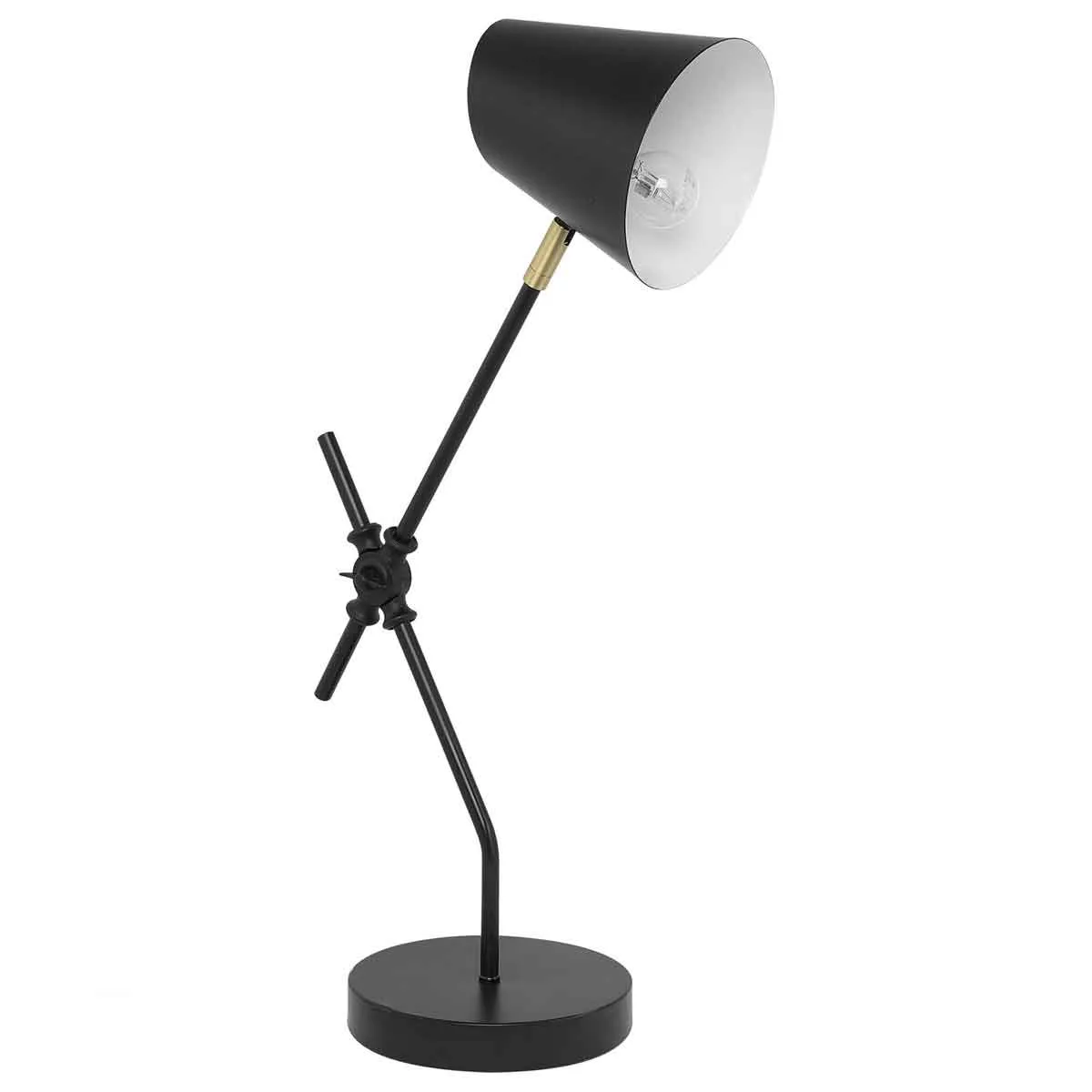 Beliani Modern Metal Desk Lamp Black Horton