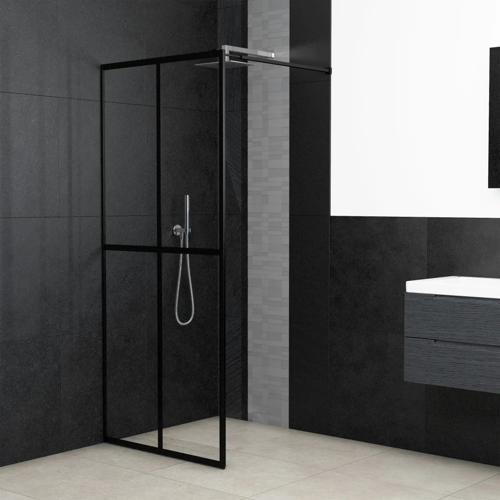 VidaXL Walk-in Shower Screen Clear Tempered Glass 90x195 cm