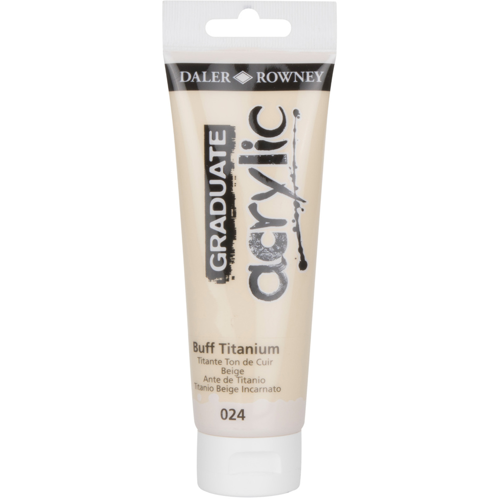 Daler-Rowney Graduate Acrylic 120ml Paint Tube Buff Titanium