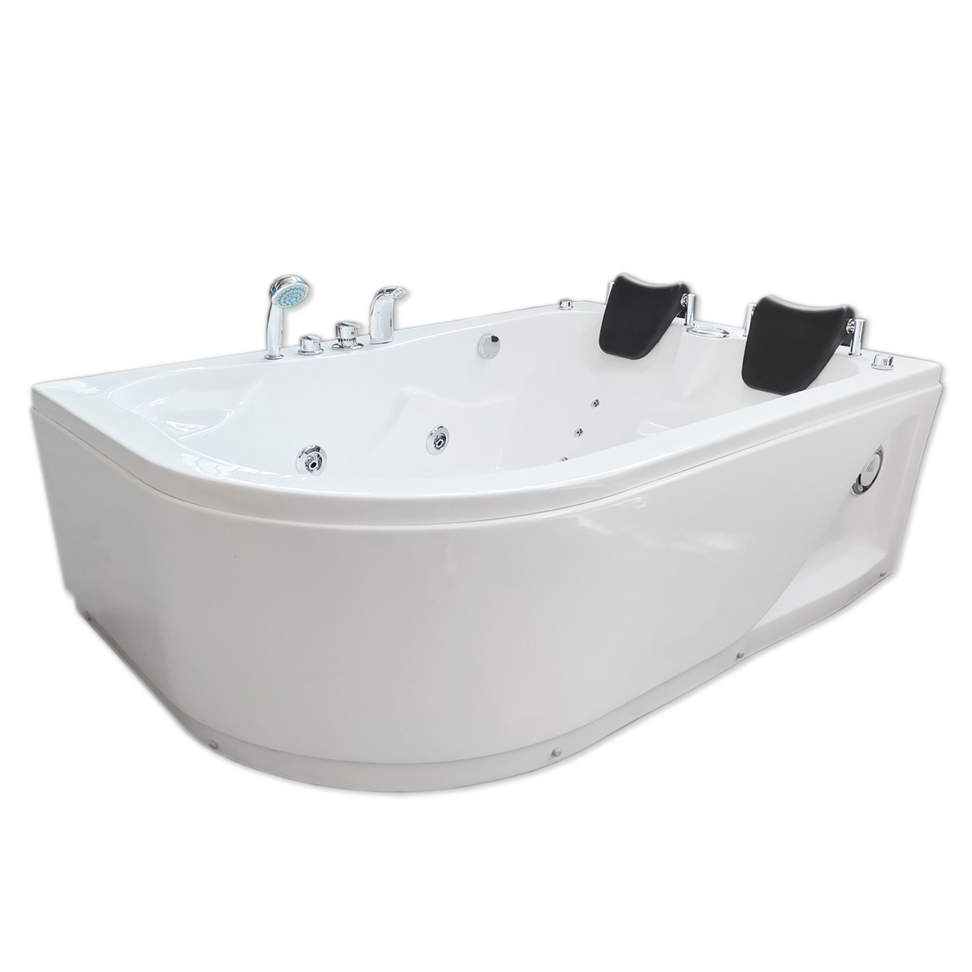 Simba Varadero Whirlpool Bath Tub Spa Corner Bath Tub 170 x 115cm Hot Tub Hot Tub white