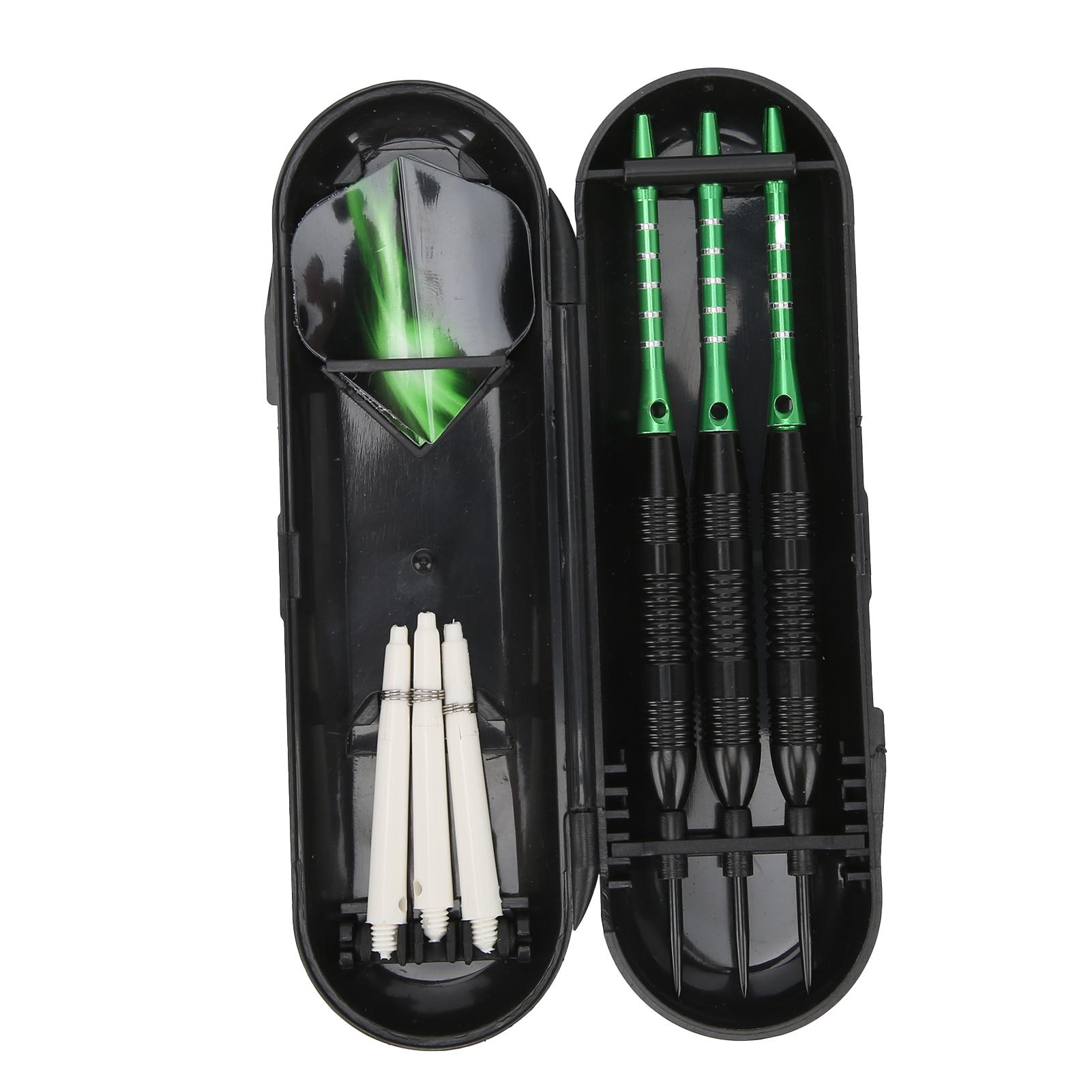 Fishine 3Pcs Steel Pointed Darts Indoor Sports Games 23g Hard Darts Shafts Wing Flights AccessoryGreen