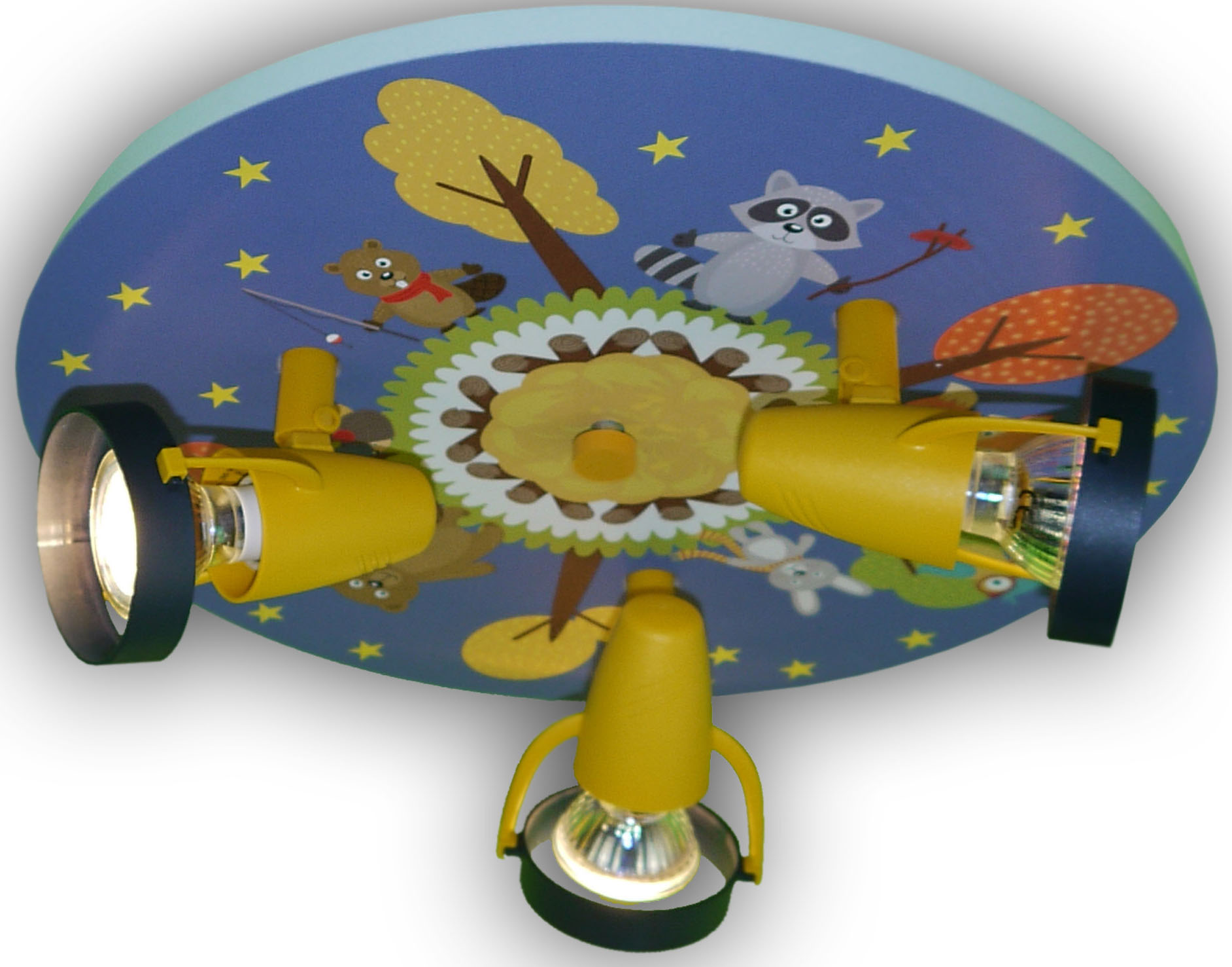 Niermann Standby Funny Forest Animals ceiling light, 3 spotlights